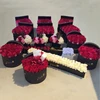 Custom Design Unique Bouquet Paper Roses Box Packaging Luxury, Wholesale Cardboard Cylinder Round Hat Flower Gift Box With Lid