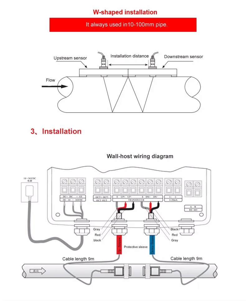 DN50 ultrasonic water flowmwter
