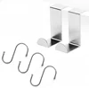 Production Stainless steel back door Command hook hanging Cloakroom clothes metal Z hook