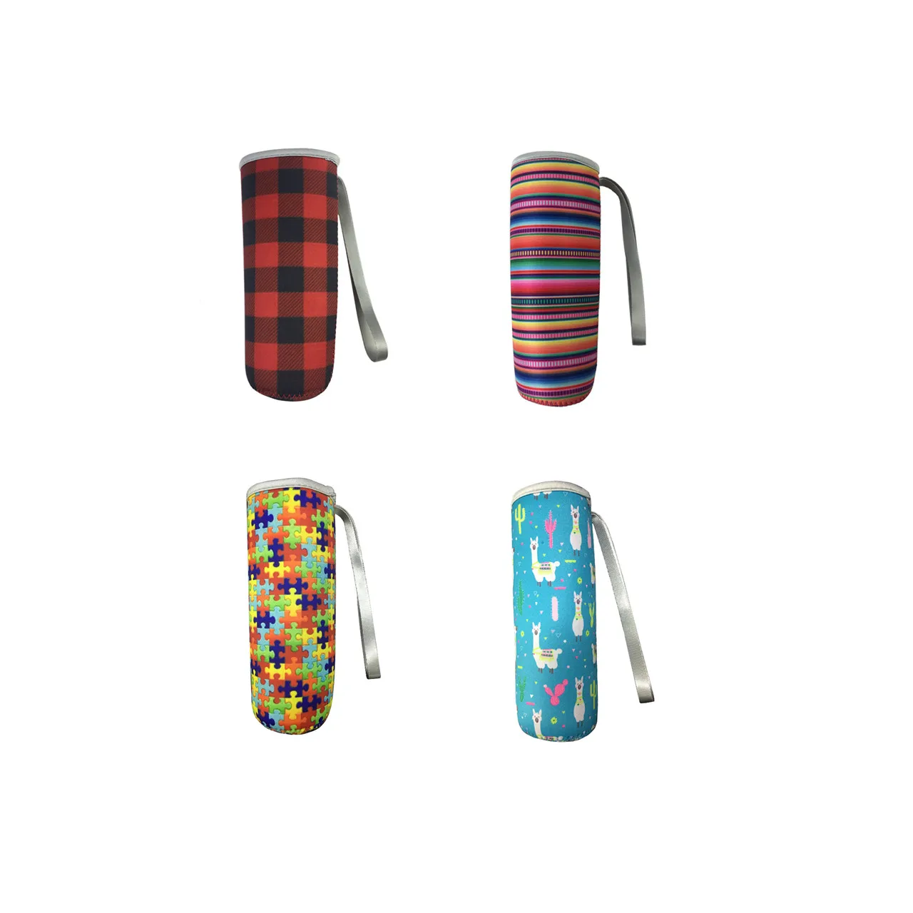 OEM Factory Popular Serape Leopard Drink Water Bottle Cooler Holder With Strap