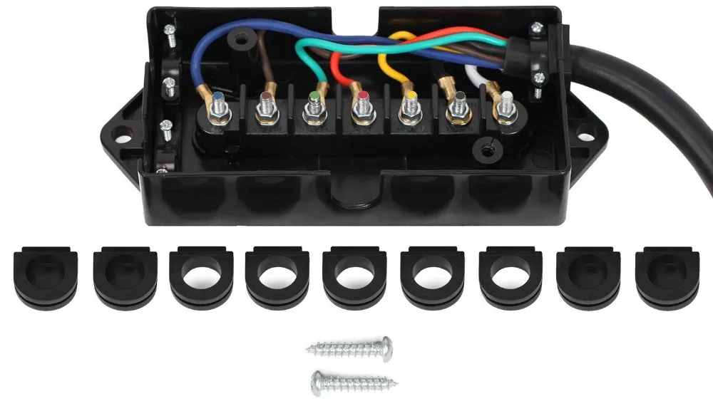 Trailer Wiring Junction Box For 7 Way Trailer Wire Connectors Wire