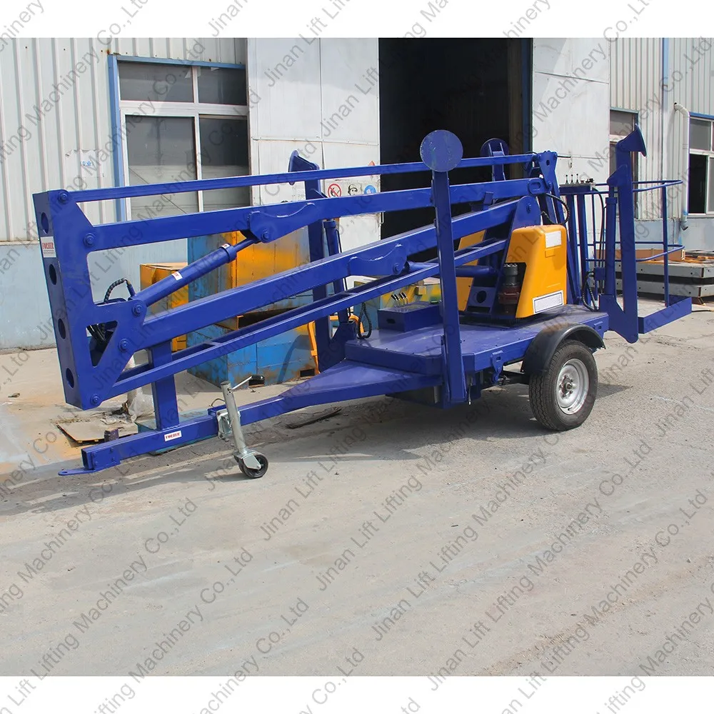 Towable Articulated Aerial Lift Boom Lift Rental Man Lift Truck For