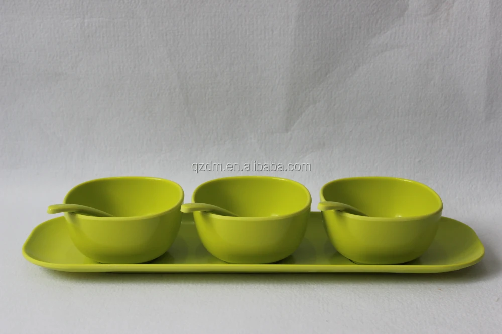 Melamine Plastic seasoning Bowl and spoon sets