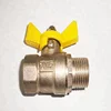 Otore Forged Brass Male Thread Butterfly Aluminium Handle Oil And Gas Brass Ball Valve