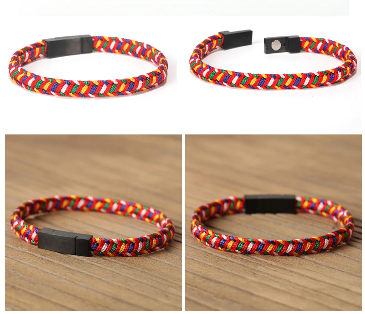 Mcllroy Boho Charm Bracelet Pulceras Para Mujer Fashion Jewelry Diy Handmade Nylon Rope Braided