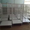 Casters move smoothly without mark on the ground two Swing Doors Security metal wheel trolley