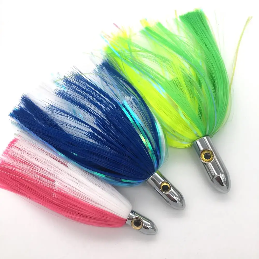 trolling lure with nylon hair for