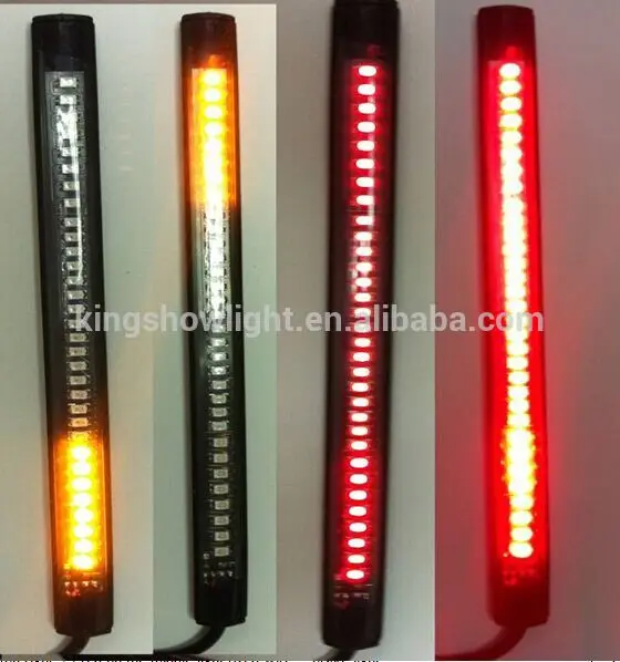Hot Sale Projector LED Brake Light 12v DC Tail Lamp Strip Red Amber Turning Stop Light for Motorcycle