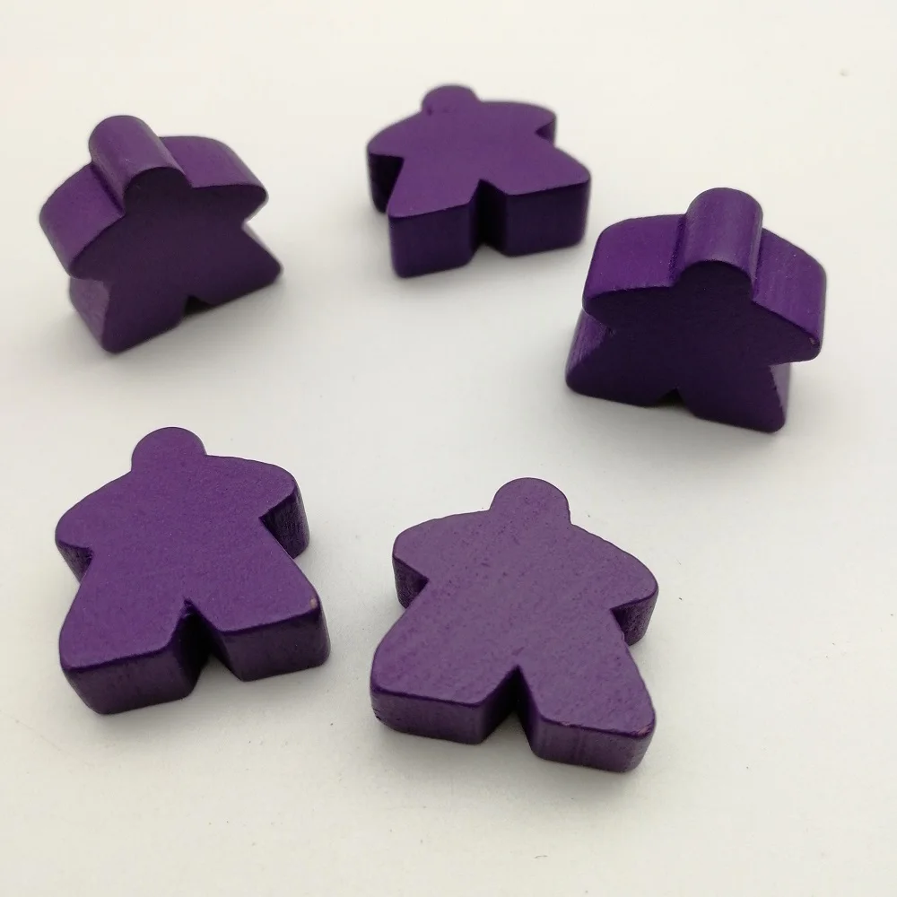 Customized Multiple Color Wooden Meeples Pawns Playing Board Game