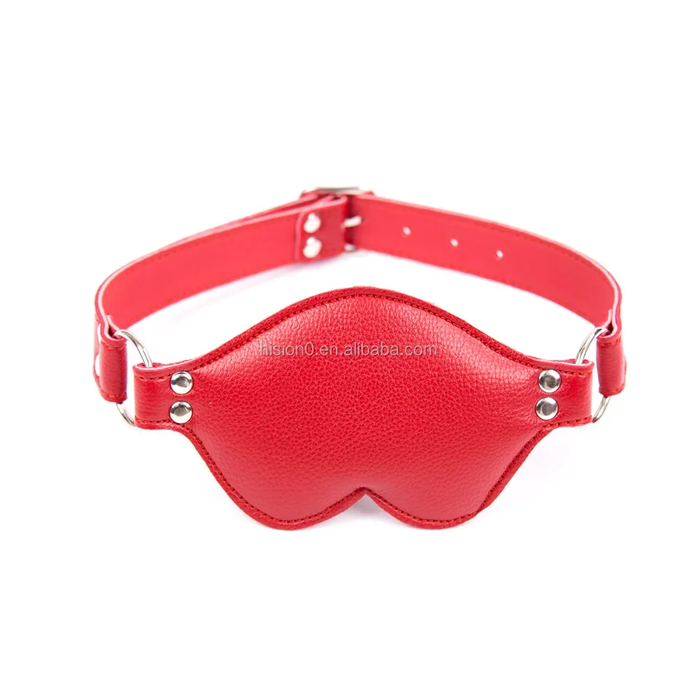 Red Mouth Shape Faux And Silicone Dildo Gag Bondage Open Mouth Gag