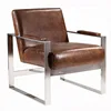/product-detail/brass-metal-arm-vintage-leather-lounge-armchair-62070967434.html