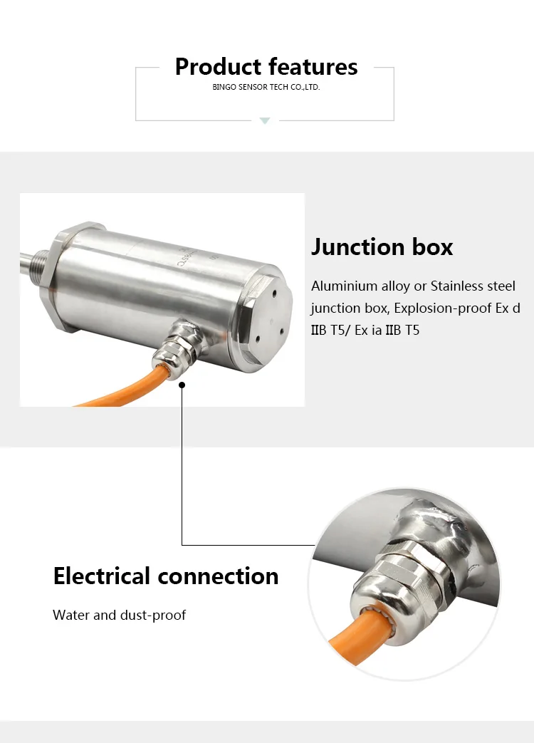 420ma Rs485 Hart High Accuracy Level Water Sensor
