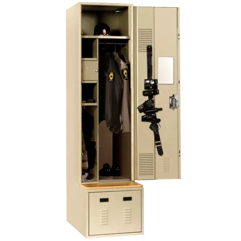 Knock-down Metal Single Door Law Enforcement Steel Wardrobe Cabinet ...