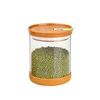 High Quality Round Storage Containers for Food 550ML 1000ML 1800ML Fresh Fridge Storage Box Food Container Glass