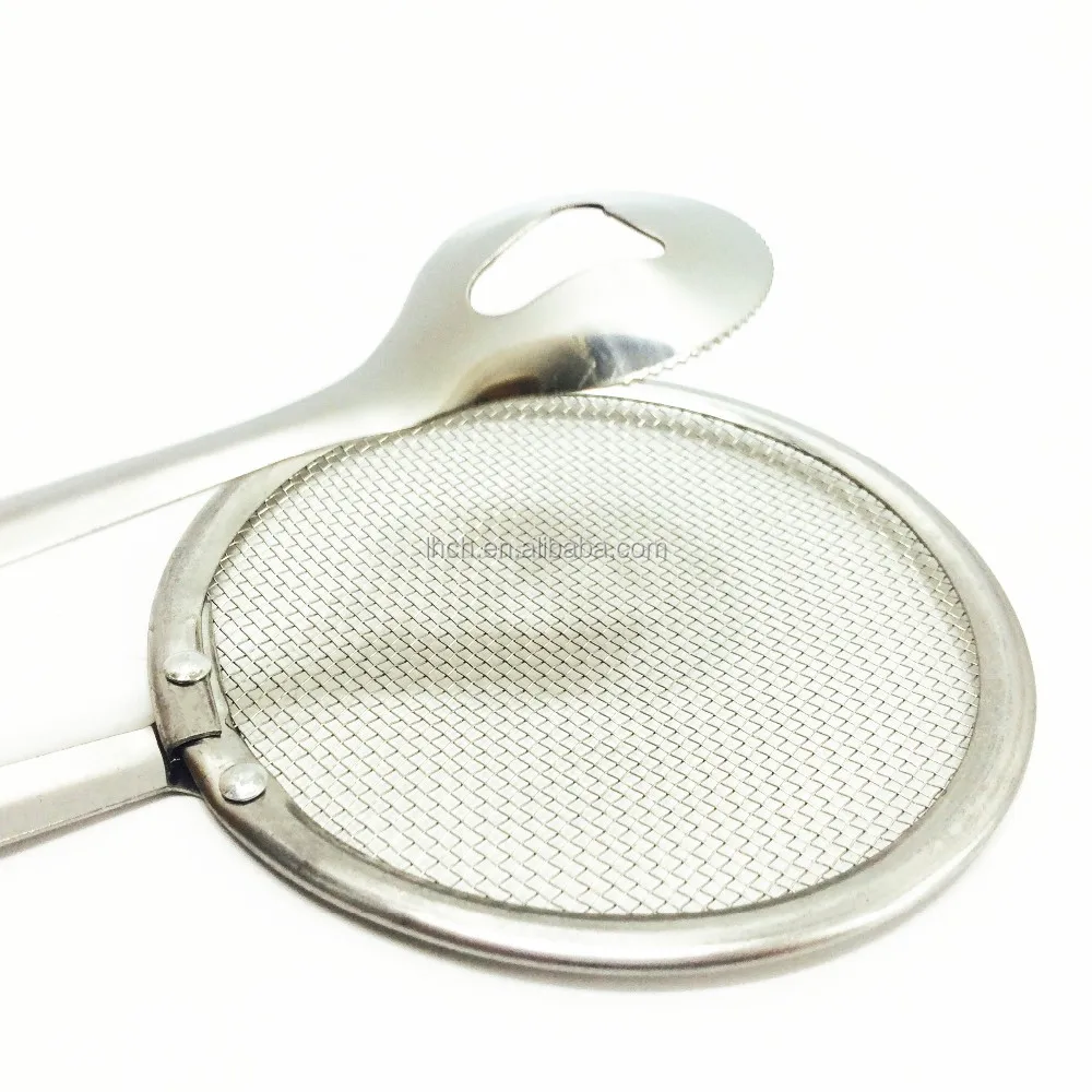 Kitchen Steel Food Snack Fryer Strainer Fried Tong Frying Mesh Colander Filter Oil Drainer Bbq