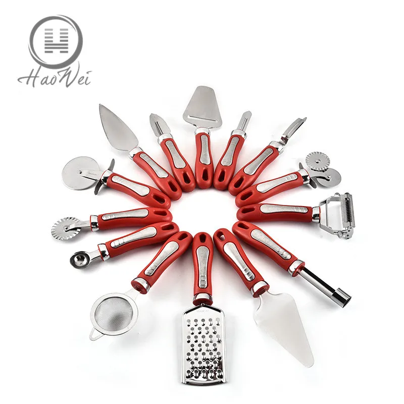 
Amazon hot selling multi-use 14 pcs stainless steel bakeware set 
