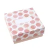 Elegant custom paper packing box Cross pink circular print on white background is earth and heaven shape box