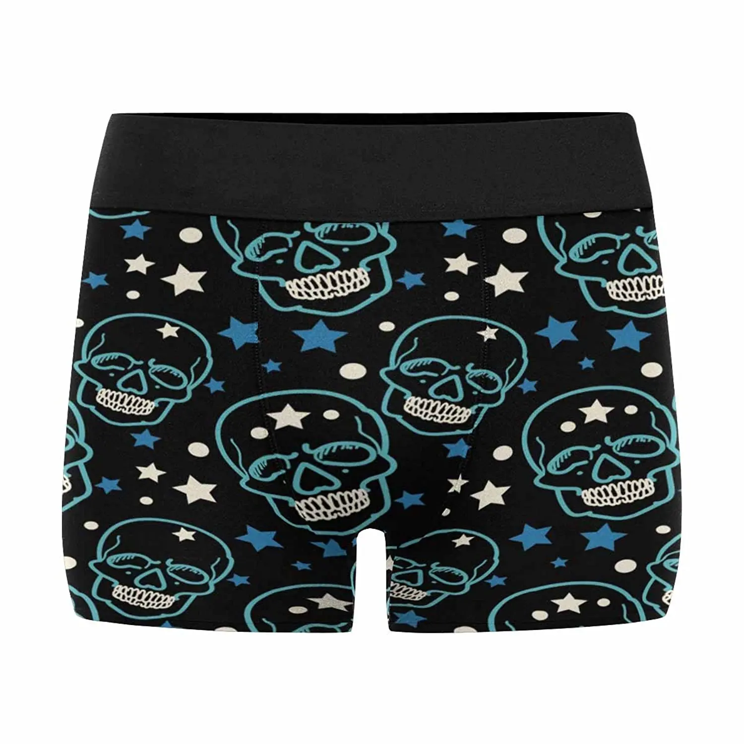INTERESTPRINT Custom Mens Boxer Briefs Soft Red Flowers on Pattern XS-3XL