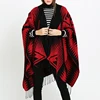 2019 Autumn Women Cashmere Black Red Triangle Pattern National Style Scarf
