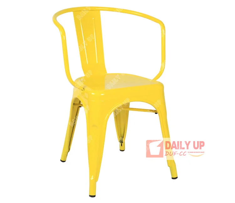 Stacking Industrial Vintage Metal Printed Chair Rose Gold Toli Style Chair White Modern Metal Kitchen Restaurant Chair Wholesale