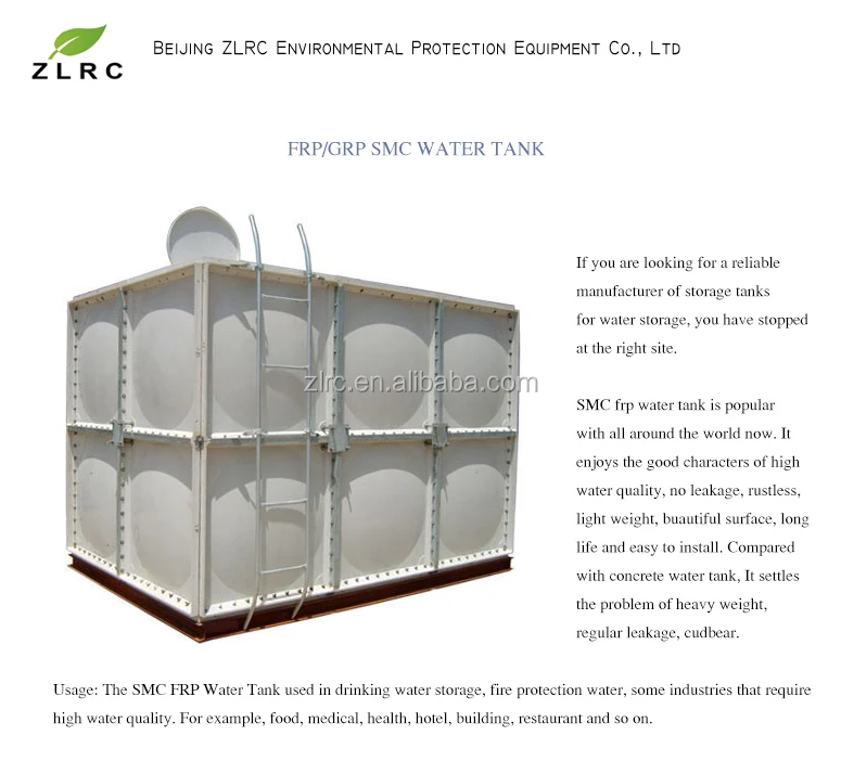 Square Smc Water Frp Grp Overhead Water Tank Buy Overhead Water Tank