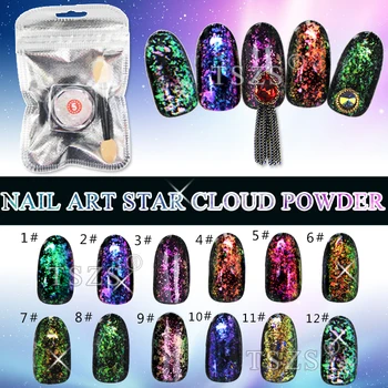 Chameleon Magic Mirror Chrome Powder Nail Flakes Glitter Color Chameleon Magic Mirror Chrome Powder Nail Flakes Glitter Color