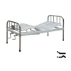 Two cranks bed with stainless steel bed head,Economy stainless steel single manual rolling crank single folding patient bed icu