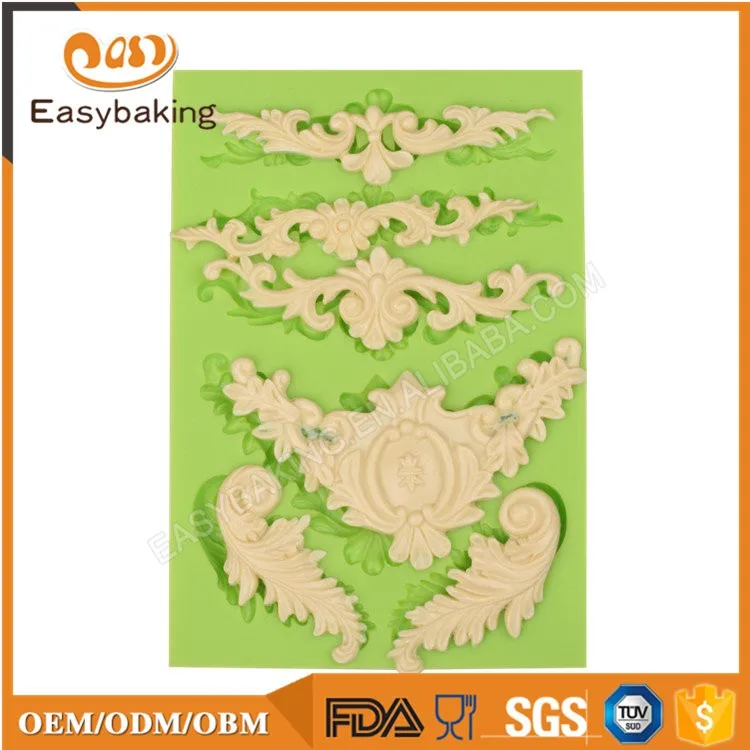 ES-5047 Baroque Fondant Mould Silicone Molds for Cake Decorating