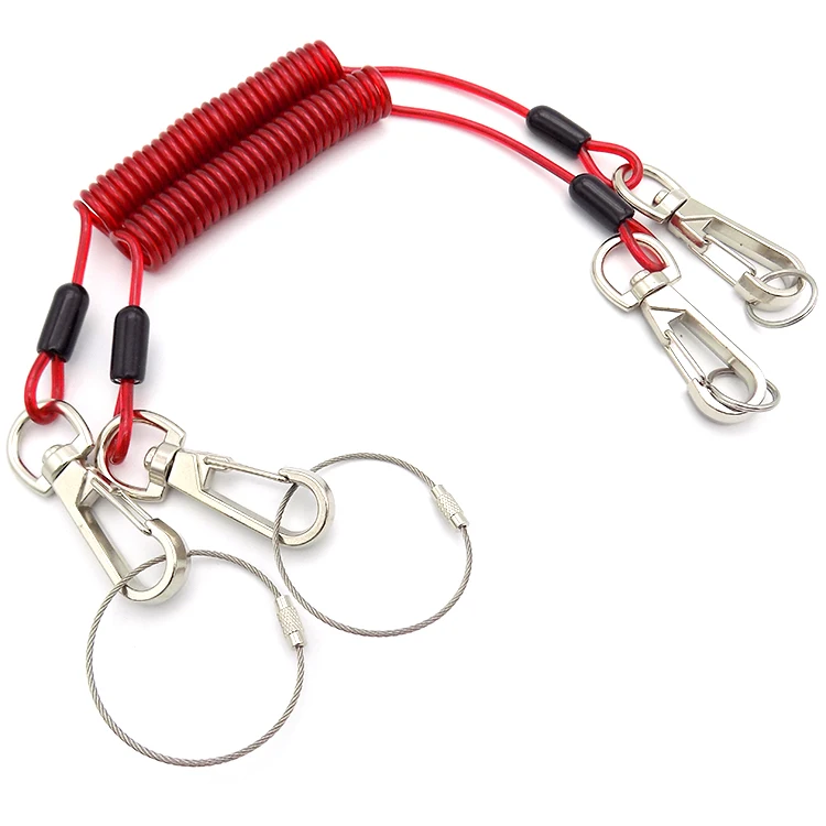 Oem Spring Coil Spanner Tool Lanyard With Coated Metal Key Ring Strap ...