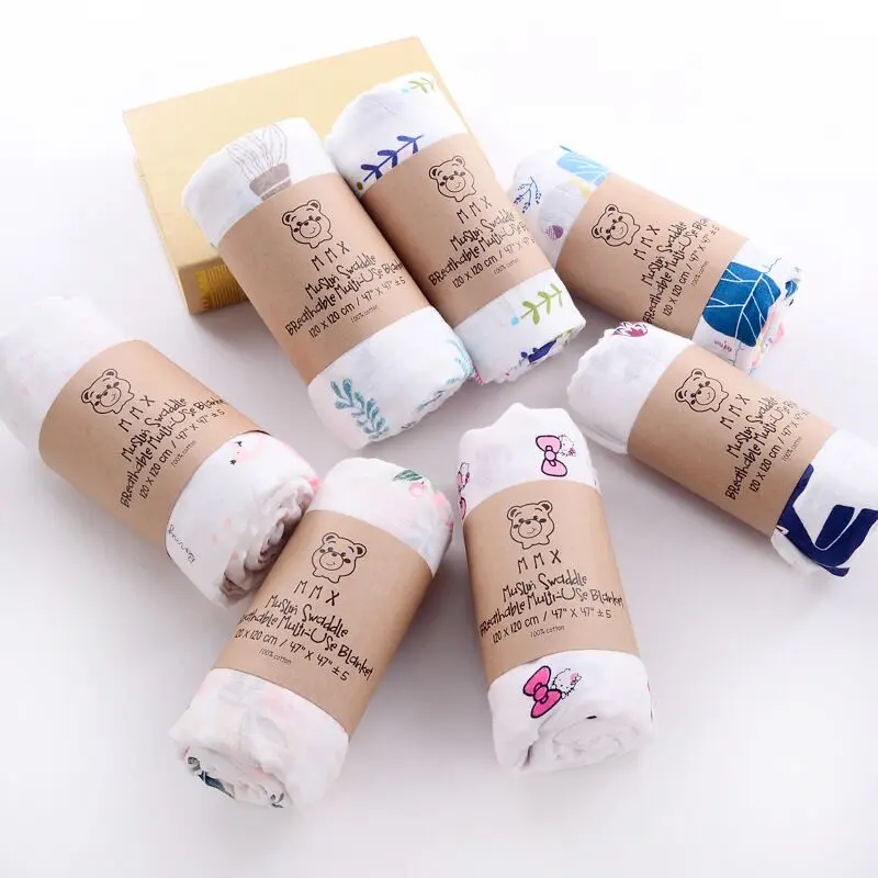 Receiving Private Label 4pack Baby Wrap Muslin Swaddle Blanket Buy