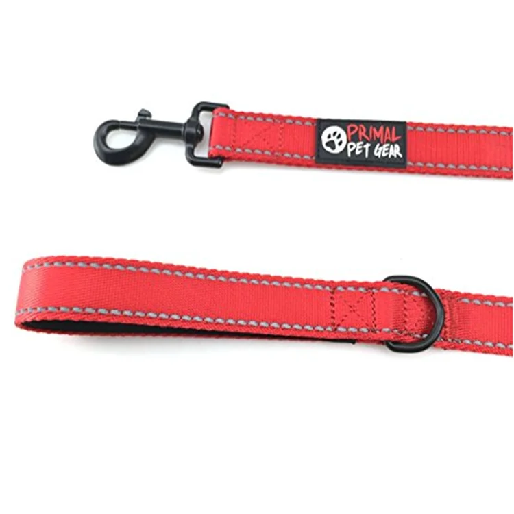 Two Handle Dog Leash With Extra Traffic Handle Heavy Duty Double Padded