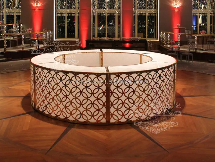 Professional Design Stainless Steel Frame Half Round Bar Counter For