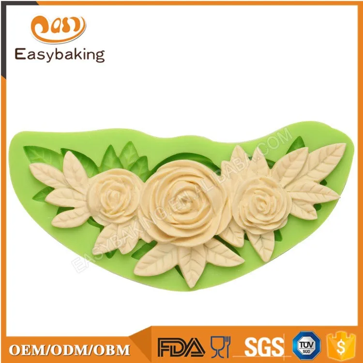 ES-4202 Flower Fondant Mould Silicone Molds for Cake Decorating
