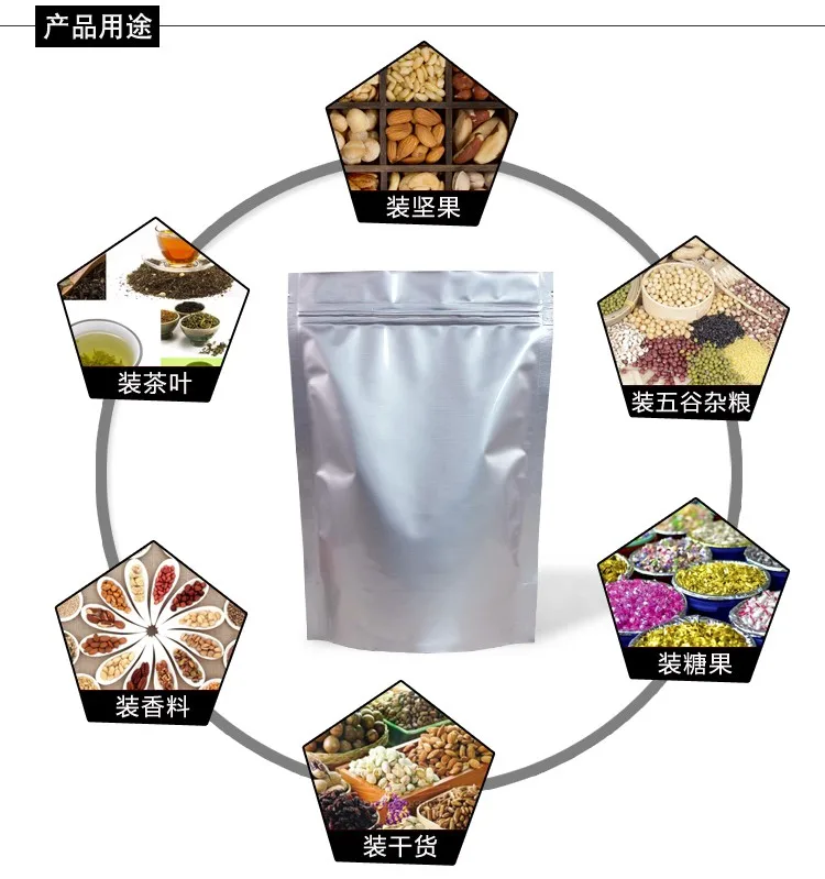 Tea/coffee/snack food package foil bag