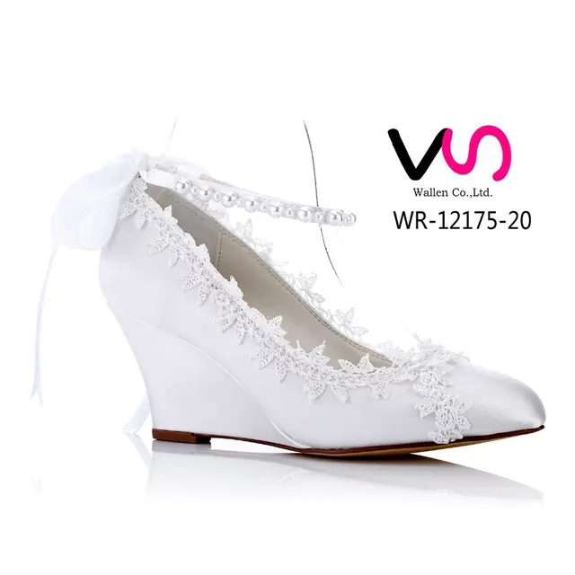 Little Wedge With Lace Comfortable Bridal Shoes Women Dress Shoes