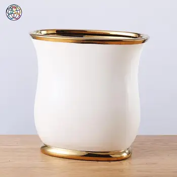 Cream And Gold Home Decor Ceramic Vases Wholesale Vase Decoration