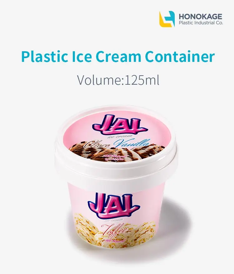 Eco Friendly Customized Frozen Iml Plastic Ice Cream Packaging