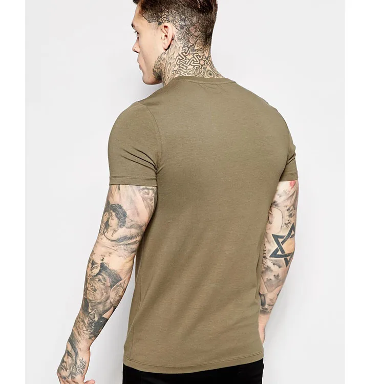 96% Cotton 4% Elastane Man Skin Tight Short Sleeve T Shirt ...