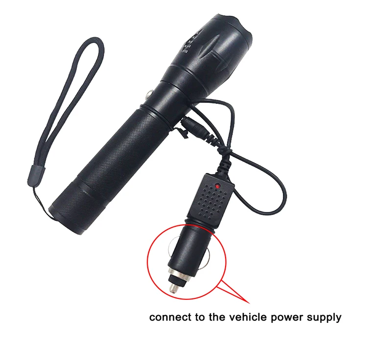 Japan Made T6 Led 1*18650/3*3a Powered Zoomable Direct Charge Led