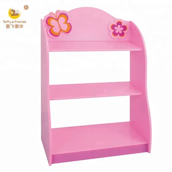 Wooden Kids Bookshelf Pink Storage Shelf Kid Children Pinkl Product On Alibaba