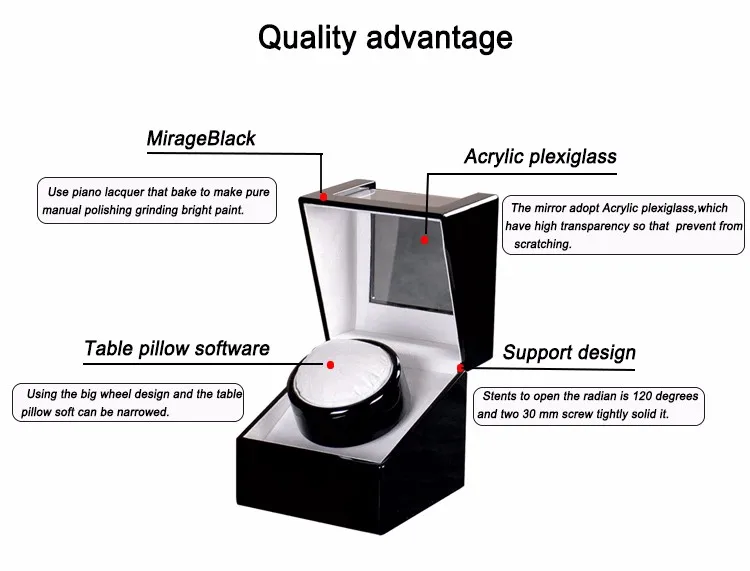 Caja De Almacenamiento Organizadora De Reloj De Madera,Bobinadora De