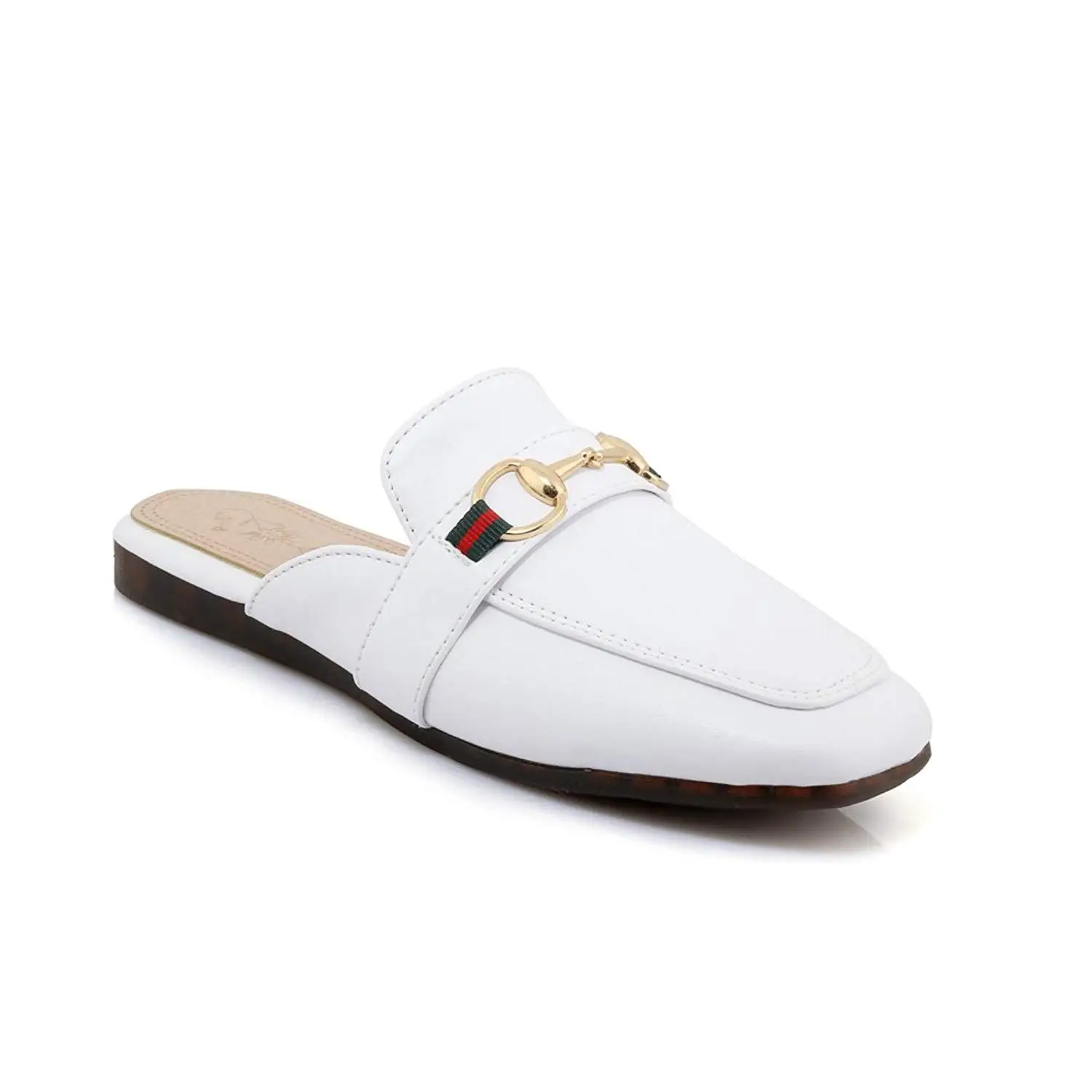 white backless loafers womens