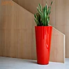 RUYA fiberglass high cone vase pots ground table stand both ok different size and finish