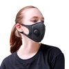 washable custom black motorcycle biker 3 ply pm 2.5 anti-smog filter breath control half face N95 dust mask