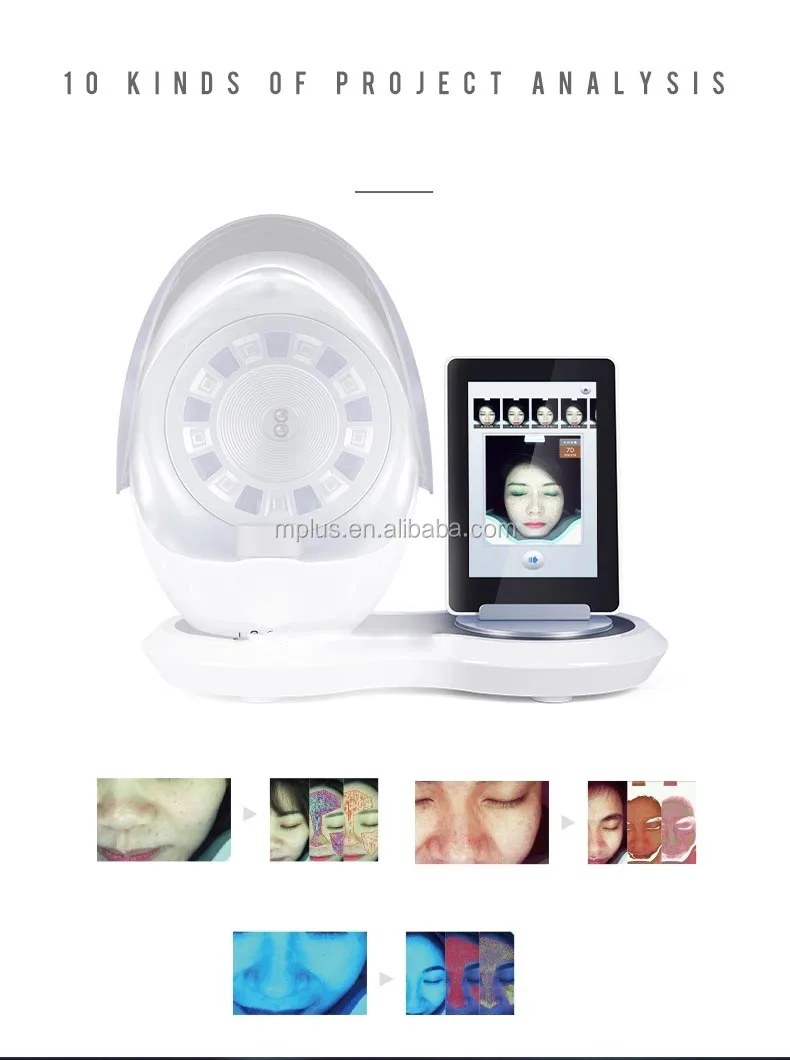 3D Facial Skin Analyser Machine and magnetic analyzer Magic Mirror Tester Test