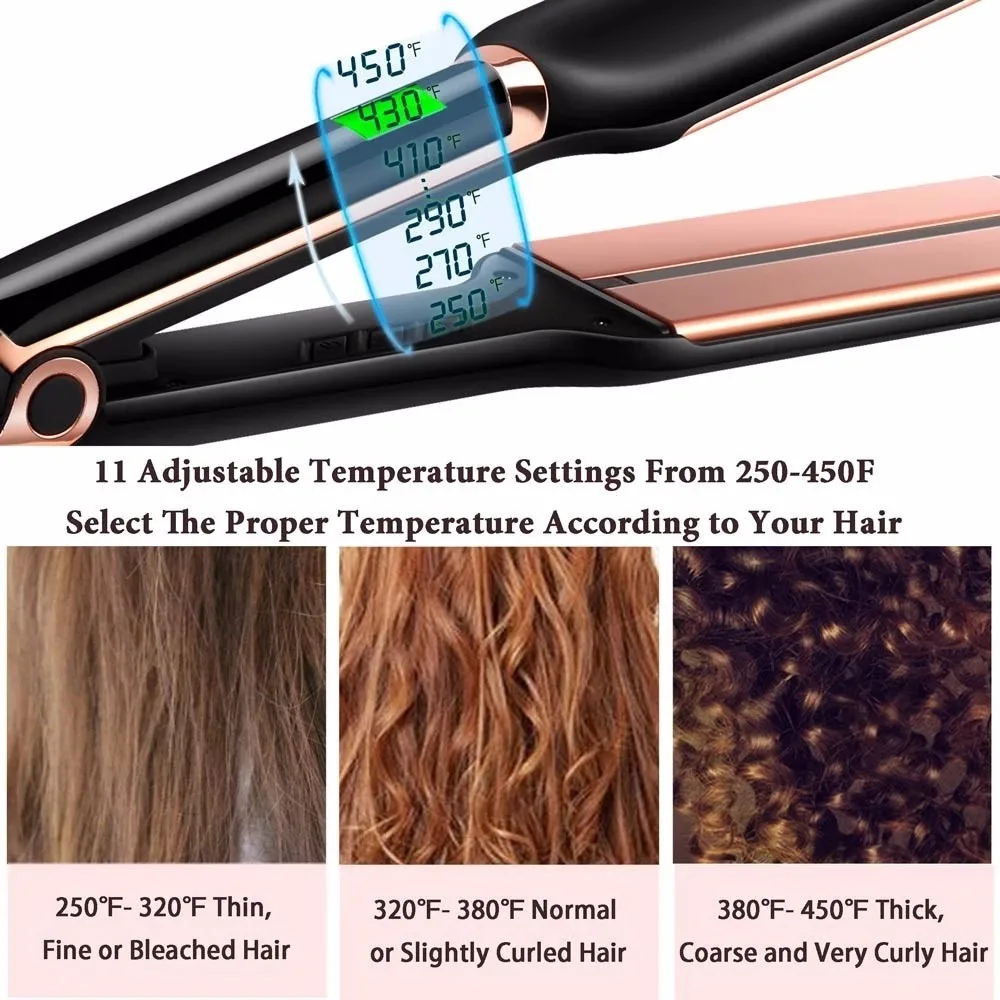 ultrasonic infrared  hair straightener iron