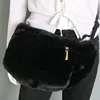 Faux fur fanny bag fur fashion pocket adjustable waist pack