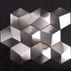 Cube Gold Hexagon Lantern Leaf Herringbone Rhombus Shape Glass Stone Aluminium Copper Stainless Steel Metal Mosaic Tile for Wall