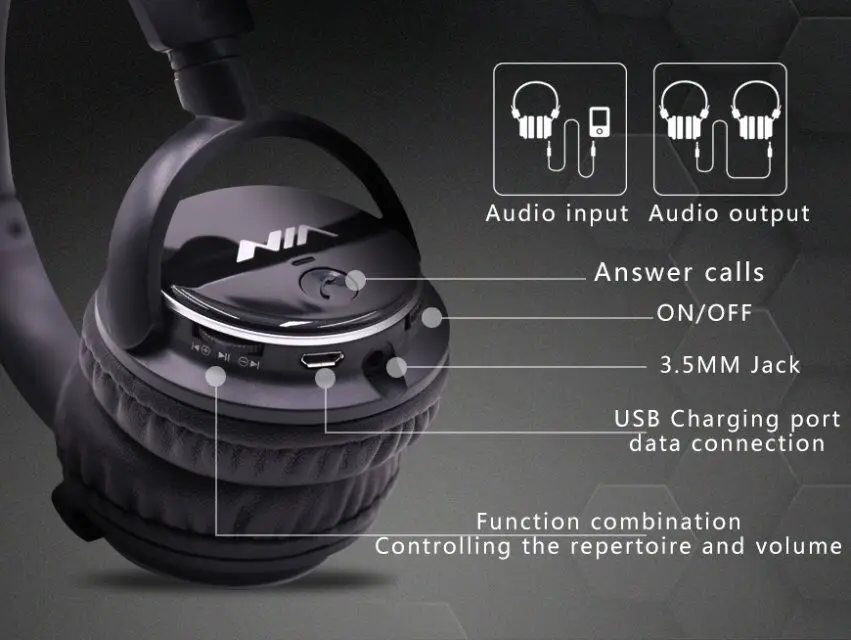 Free Sample Bluetooth Headphones NIA-Q1