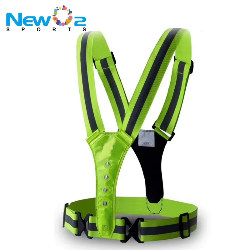 High Visibility Light Reflective Vest Adjustable Night Safety Running
